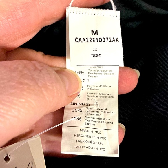 CUPSHE Foil Blink swimsuit, One Piece,Sz M, Gold metallic foil embellishment,NWT - Picture 7 of 16